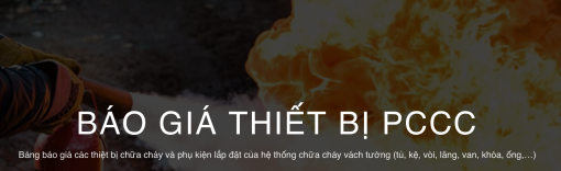 bao gia thiet bị pccc